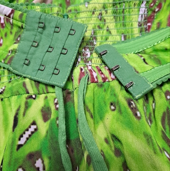 Anthropologie Silk Sculpted Green Grass Slip Dress     Size 2 - Picture 12 of 15